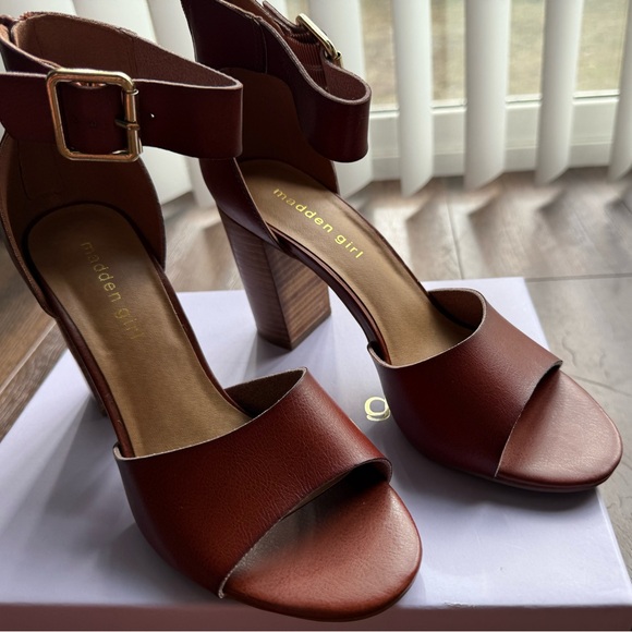 Madden Girl Shoes - Madden Girl - Harperr Cognac Heels (NWT)